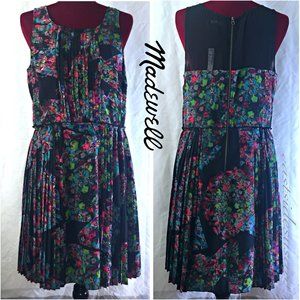 NWT Madewell / Broadway & Broom Floral SILK Dress Day to Night LG/12 HP🎉